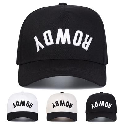 Unisex ROWDY Letter Embroidery Baseball Caps Spring Autumn Outdoor Adjustable Casual Hats Dad Hat Sunscreen Hat