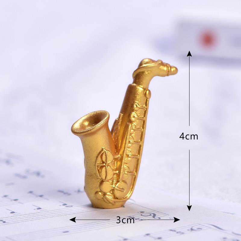 Micro-landscape Resin Decorative Items Simulated Musical Instruments Piano and Guitar Miniature Desktop Ornaments