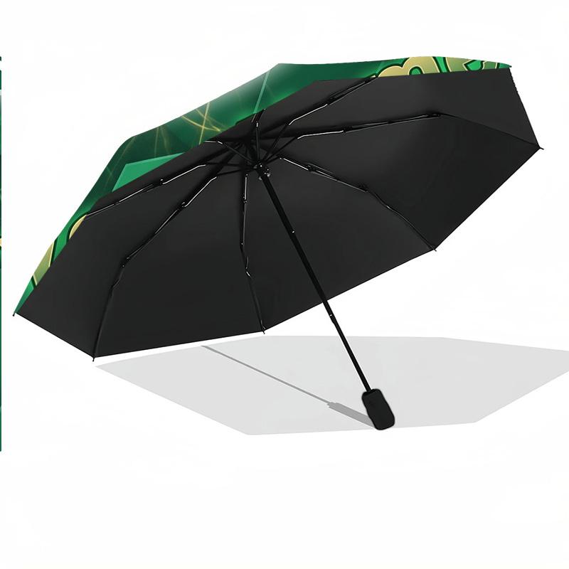 8 Rib Auto Folding Umbrella Celtic FC Print Custom Name Text Portable Rain Gear