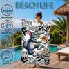 Tom Adventure Beach Towel, Super Soft Microfiber, Perfect Gift for Her/Him, Birthday, for Pool, Beach, Travel, Decor Beach Party