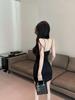 Chic Deep V-Neck Spaghetti Strap Bodycon Dress for Women - Slim-Fit Nightclub Mini Skirt