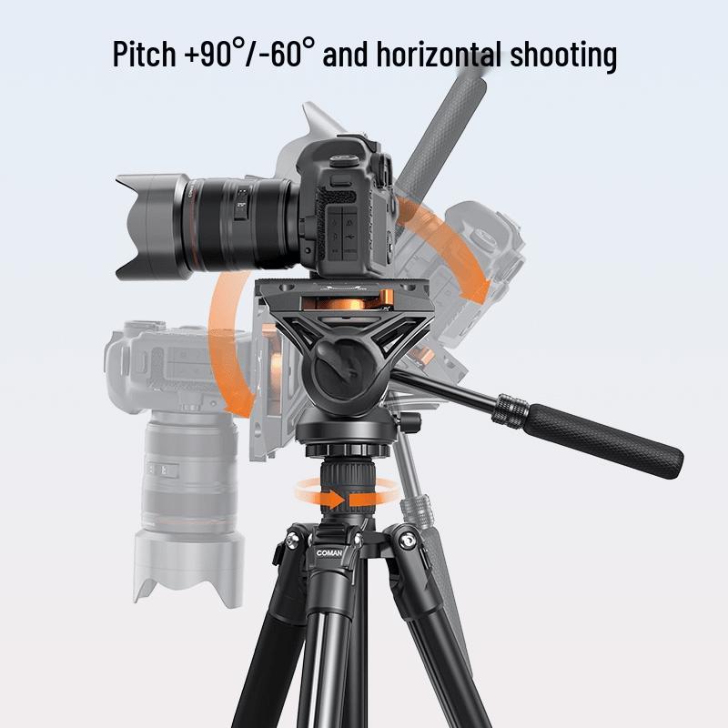Luse KX3939Plus Hydraulic Head Camera Tripod with Slider