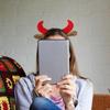 Women Hairbands Festive Cow Horn Birthday Party Photo Booth Props for Girl