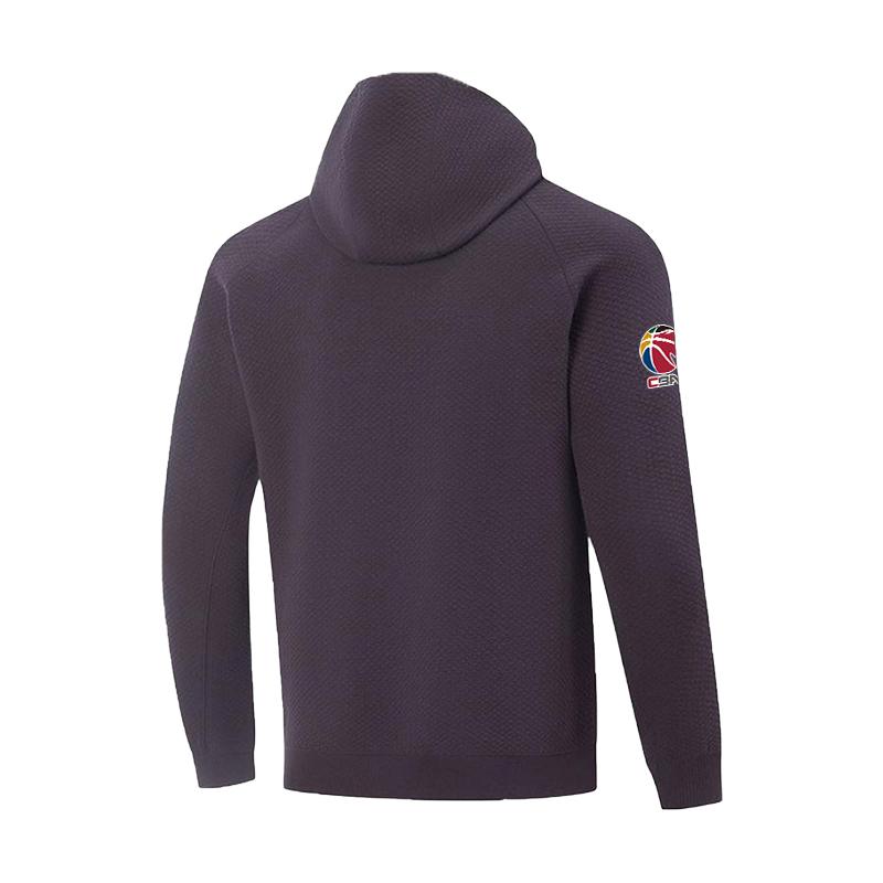 Li Ning CBA Series Jednoduchý potisk Pohodlná Všestranná Sportovní volnočasová Mikina s dlouhým rukávem Unisex mikiny AWDVF69-3