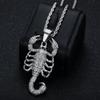 2025 Fashion Trend Jewelry Inlaid Zircon Animal Scorpion King Pendant Necklace