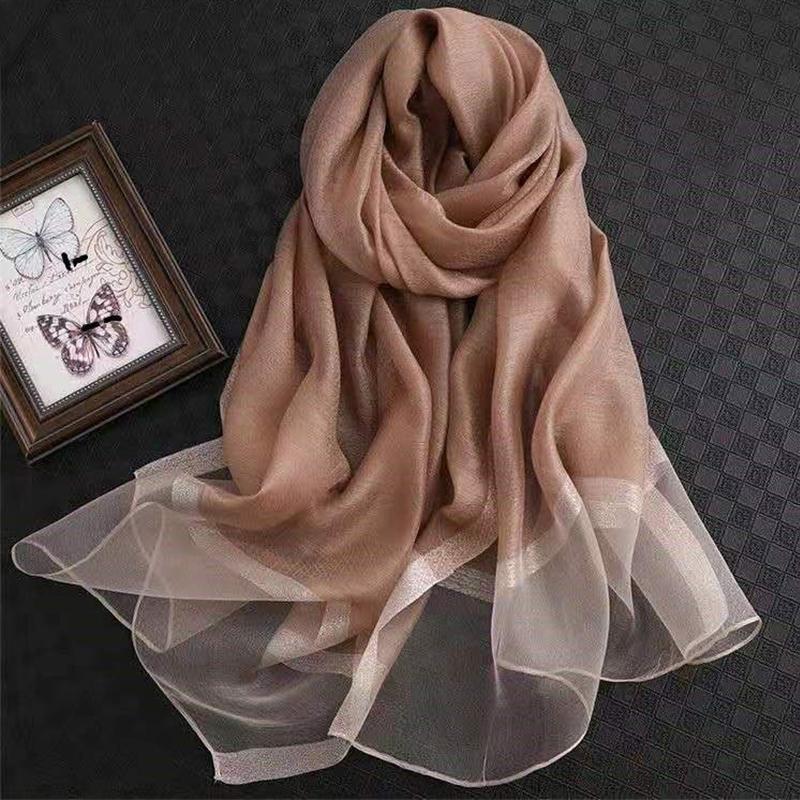 

Organza Hijab Women Luxury Silk Scarf Lady Bright Silk Sparkly Shawl Female Bandana Scarve Beach Wrap Mujer Pareo Bufanda Stoles Q10819QQ-One Size& 8Y