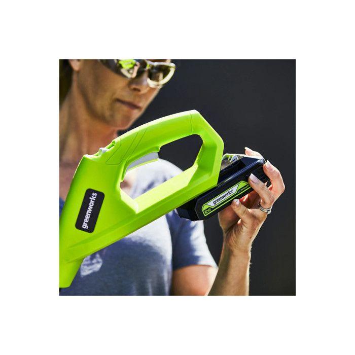 Batterie 24V - GREENWORKS - Modèle 2Ah - Chargeur Universel - Compatible Outils de Jardin - Recharge Rapide