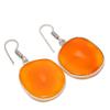 Natural Carnelian Gemstone Handmade 925 Sterling Silver Jewelry Earring 1.77" AE-14537