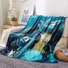 Lucario  Print Flannel Blanket, High quality Comfortable for All Seasons, Home Decor, Warmth and Comfort
