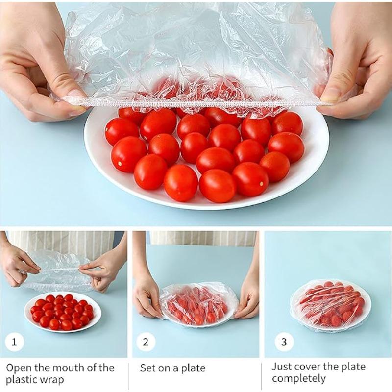 51Pcs Reusable Elastic Food Covers - Durable, Food-Grade Plastic Material, Tear-Resistant And Stretchable, Dustproof And Leak-Proof To Keep Food