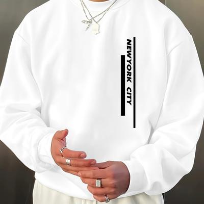 Herren Relaxed Fit Rundhals-Sweatshirt, Ganztägiger Komfort, Reise & Alltag