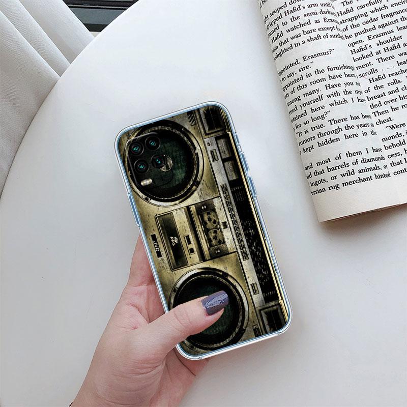 Vintage Boombox Tape Transparent Phone Case for Motorola Moto G7 G8 G9 G84 G85 G73 G24 G15 Z2 Play Power Plus