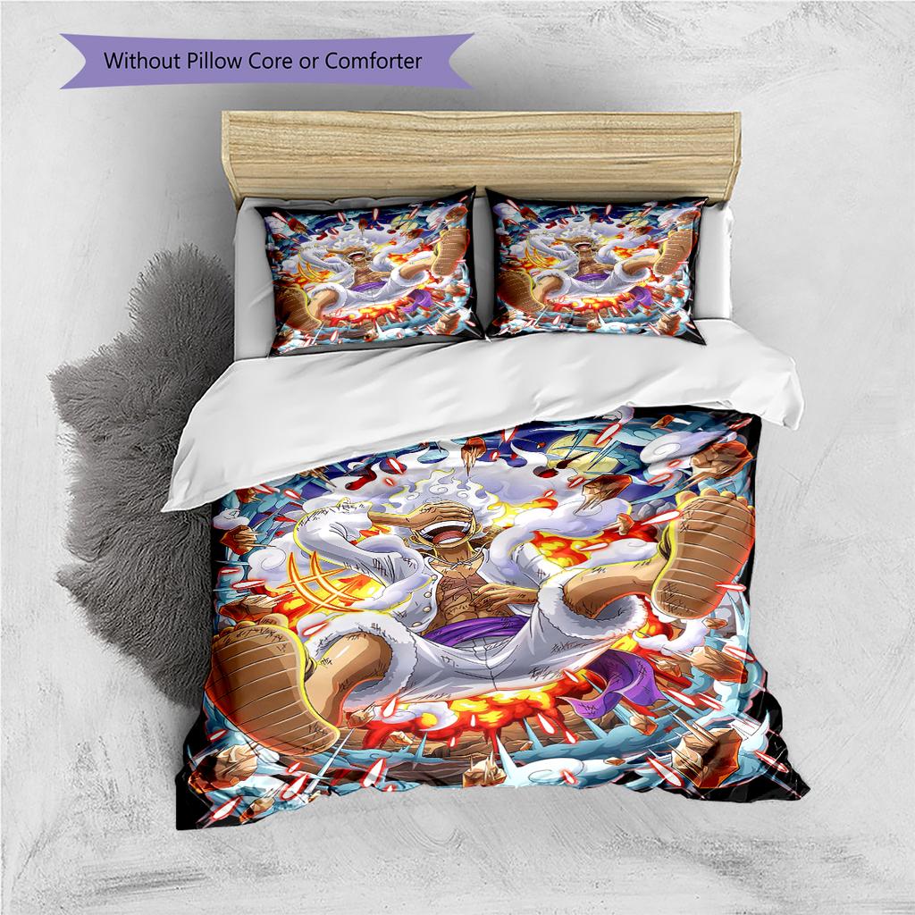 Set Copripiumino Trapuntato con Fantasia Cartone Animato Federa Decorazione per la Casa Regalo di Compleanno (1 * copripiumino + 2 * federa, senza nucleo)