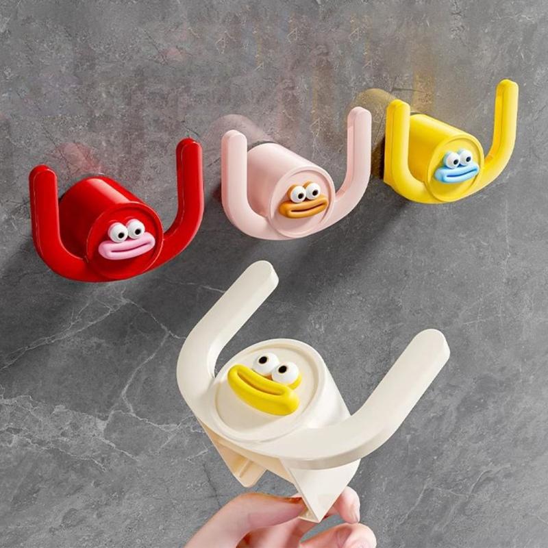 3Pieces Sturdy Without Punch Bathroom Hanging Hook Plastic Materials Portable Accessory for Extra Storage in Kitchens