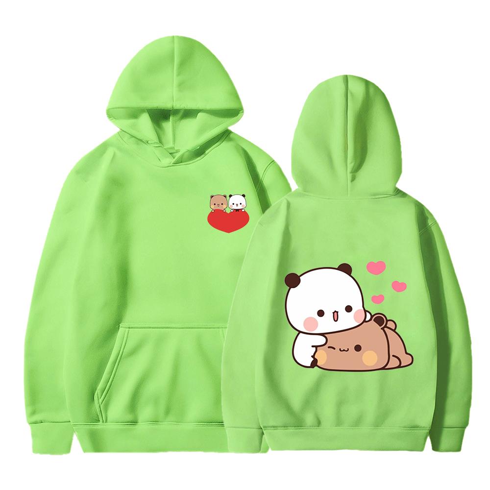 Толстовка унисекс Bubu and Dudu, женская толстовка с эстетической графикой, забавные толстовки Kawaii Bubble Tea, унисекс, аниме, винтажные пуловеры Harajuku, толстовки 2XL