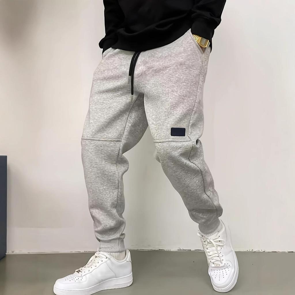 Autumn New Solid Color Guard Pants High Street Fashion Brand Retro Casual Leggings Trousers for Men