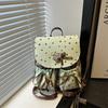 Schoolbag1011 spring new Korean version niche lace star backpack retro plaid fashion bow travel backpack