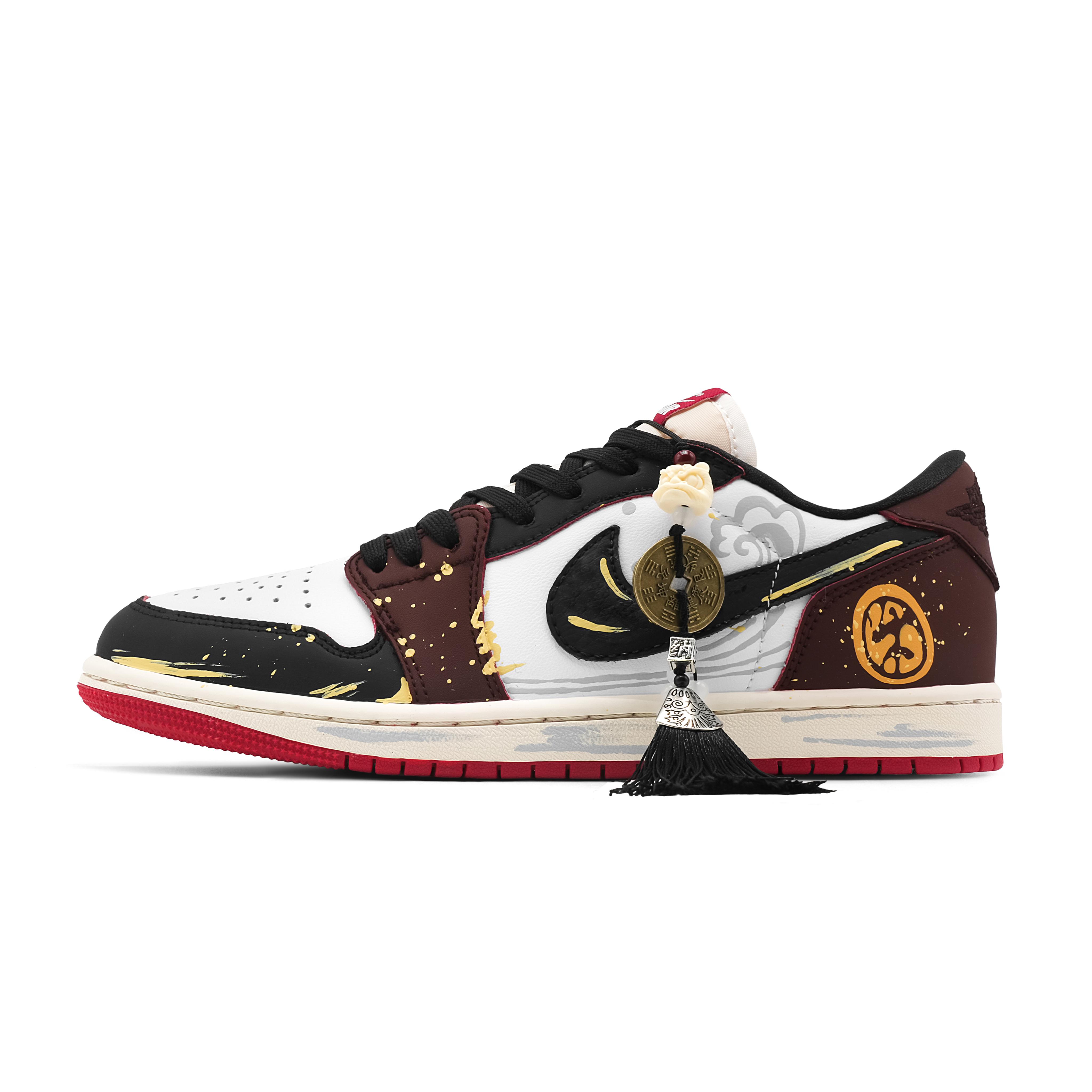 

Jordan Air Jordan 1 Black Iron War Horse Low top Vintage Basketball Shoes Men s HQ6998-600(team696-) 45