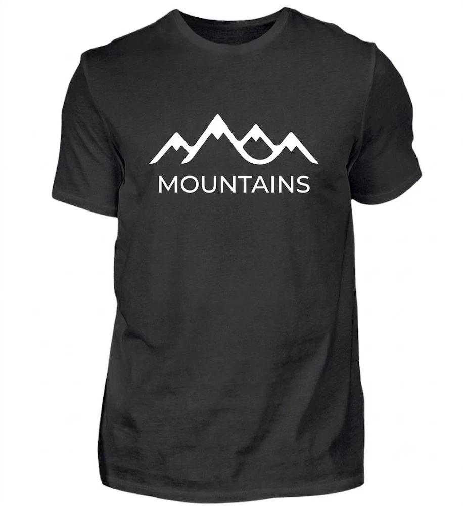 Hiking Heartbeat Mountains Mountaineering Climbing Outdoor Black Tshirt 2XL