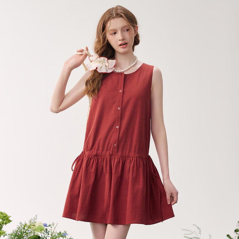TonLion 2026 Summer Drawstring A-Line Dress
