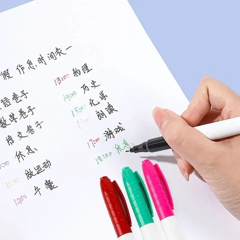 12 Farben/Set Ultrafeine Spitze 0,5 mm Whiteboard-Marker zum trockenen Abwischen für Schule, Büro, Planung Whiteboard-Marker