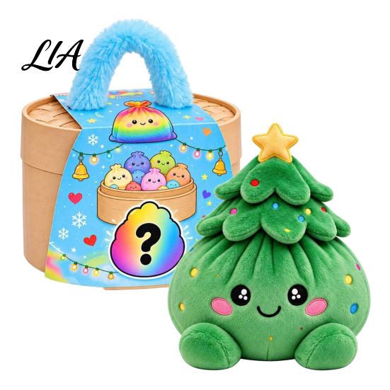 Plush Dumpling with Legs Stress Relief Toy Steamer, Stuffed Smiling Reducing Desk Accessories Squeeze Toy, Cartoon Plushie for Kids Adults Desktop