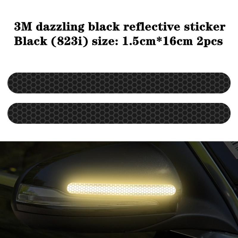 Černé kolo obočí reflexní samolepky na auto zakrývající samolepky na škrábance černý neviditelný dekorativní reflektor