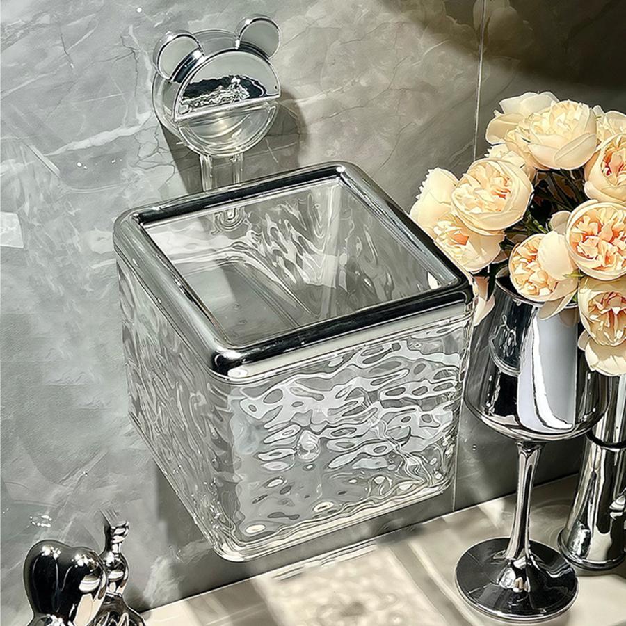 

Акриловый настенный органайзер для хранения вещей в ванной комнате, самоклеящийся прозрачный органайзер, полки для стены в ванной, кухне, гостиной чистый