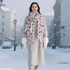 Runmei Women Cotton Linen Scarf Shawls Muslim Hijab Long Headscarf Female Scarves Head Wraps Cat Pattern Headband Scarves