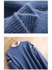 Men's Cashmere Wool Color Block Round Neck Sweater, Korean Style Loose Casual Knit Pullover, Plus Size for Autumn/Winter