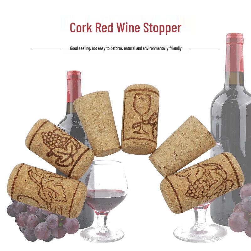 Red Wine and Champagne Cork Storage Jar with High-Density Synthetic and Natural Glass Bottle Stoppers
