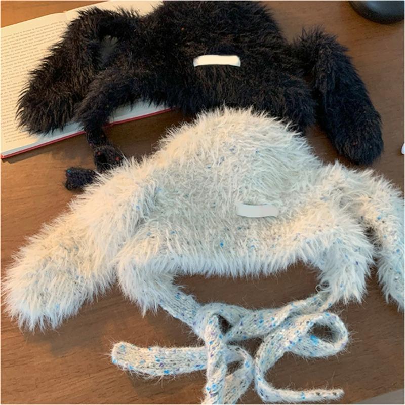 Thick Plush Hat With Long Ear Comfortable Pullover Trapper Hat For Teens And Adult Winter Activity Everyday Use Headwear
