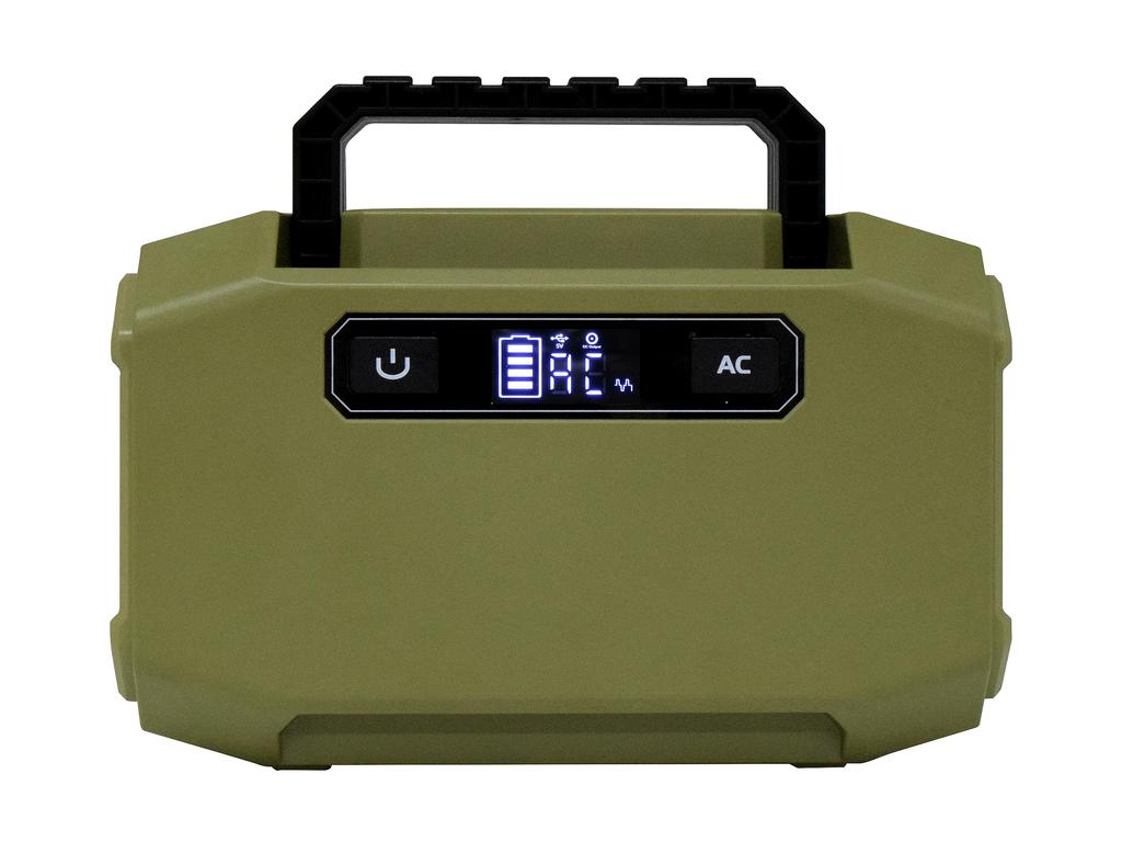 144W Khaki Portable Power Compact and Ideal for Emergency Power Outage Android Car Outdoor and Home Use Station, Lightweight, Preparedness,