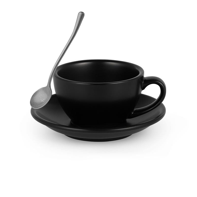 MHW-3BOMBER 280ML Šálek na espresso s podšálkem a lžičkou Keramický čajový hrnek Sada Domácí kuchyňské doplňky Vánoční dárky pro milovníky kávy