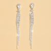 Elegant Rhinestone Drop Earrings with Claw Chain Tassel - Versatile, Light Luxury, and Chic High-End Jewelry.