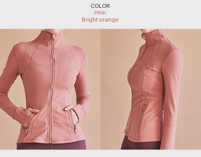 Women's Slim Fit Sports Jacket - Elastic, Zipper, Long Sleeve - Ideal for Running & Yoga (Spring 2020 Collection)