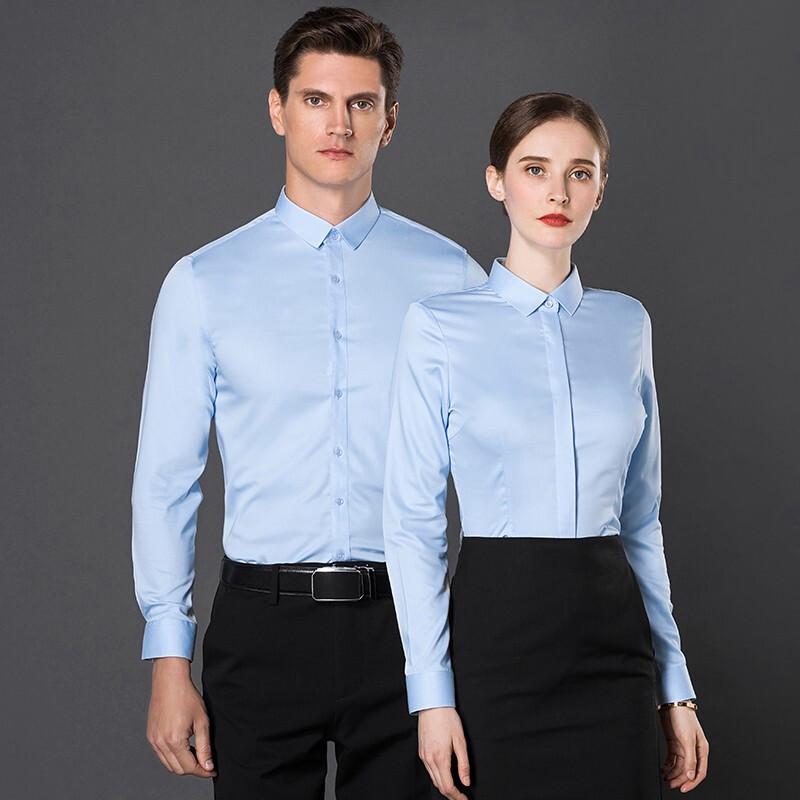 Teluoman Unisex Slim Fit Professional Long Sleeve Shirt XL