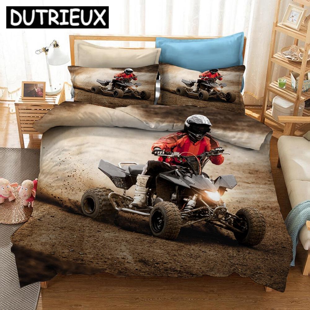 Motocykl Zestaw Pościeli Drukowany 3D Poszwy na Kołdrę Poszewki na Poduszki Kołdra Zestaw Pościeli Pościel
