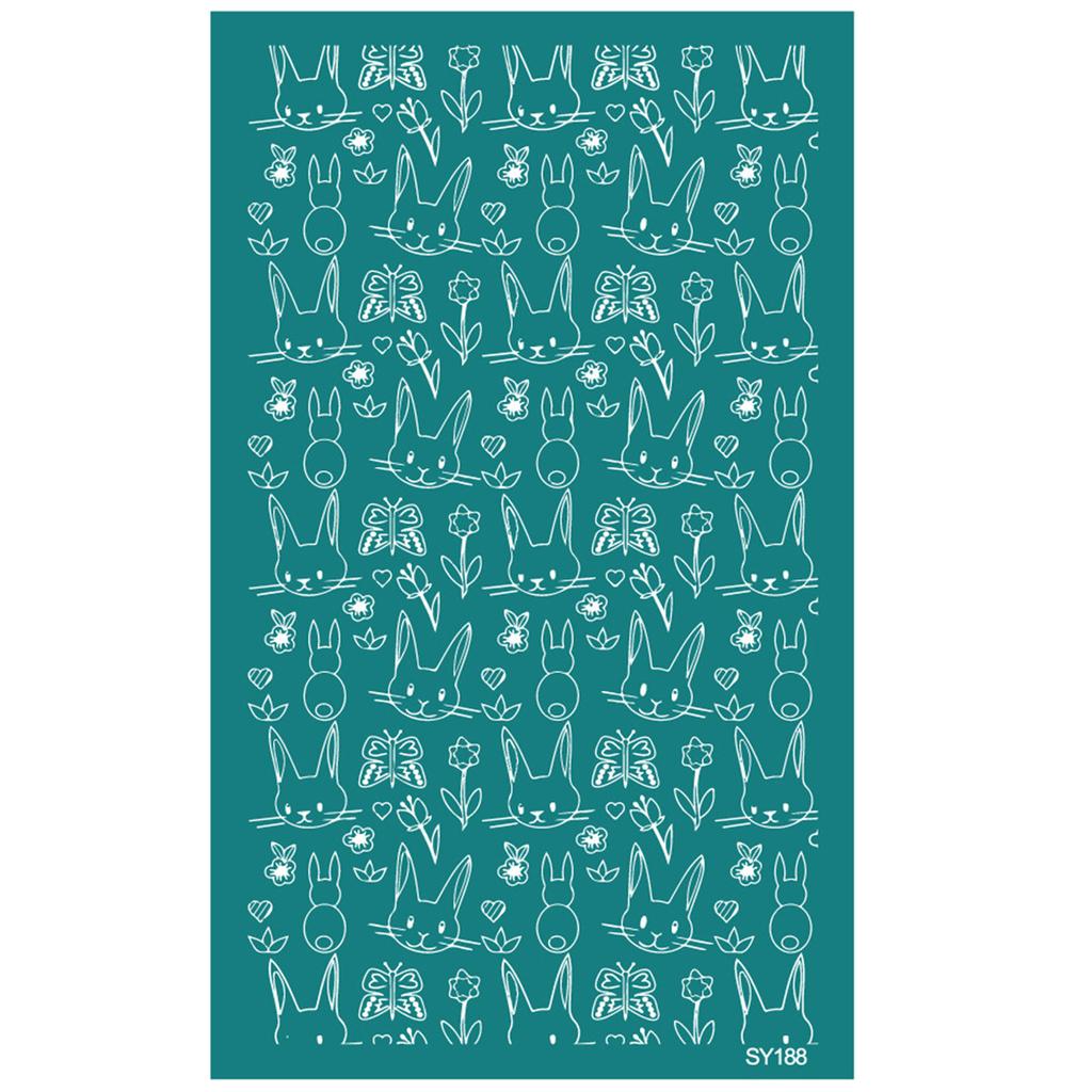 Kaninchen Eierschale Siebdruckschablonen 6,3x4 Zoll Waschbare Siebdruckschablonen für Tonohrringe Schmuckherstellung