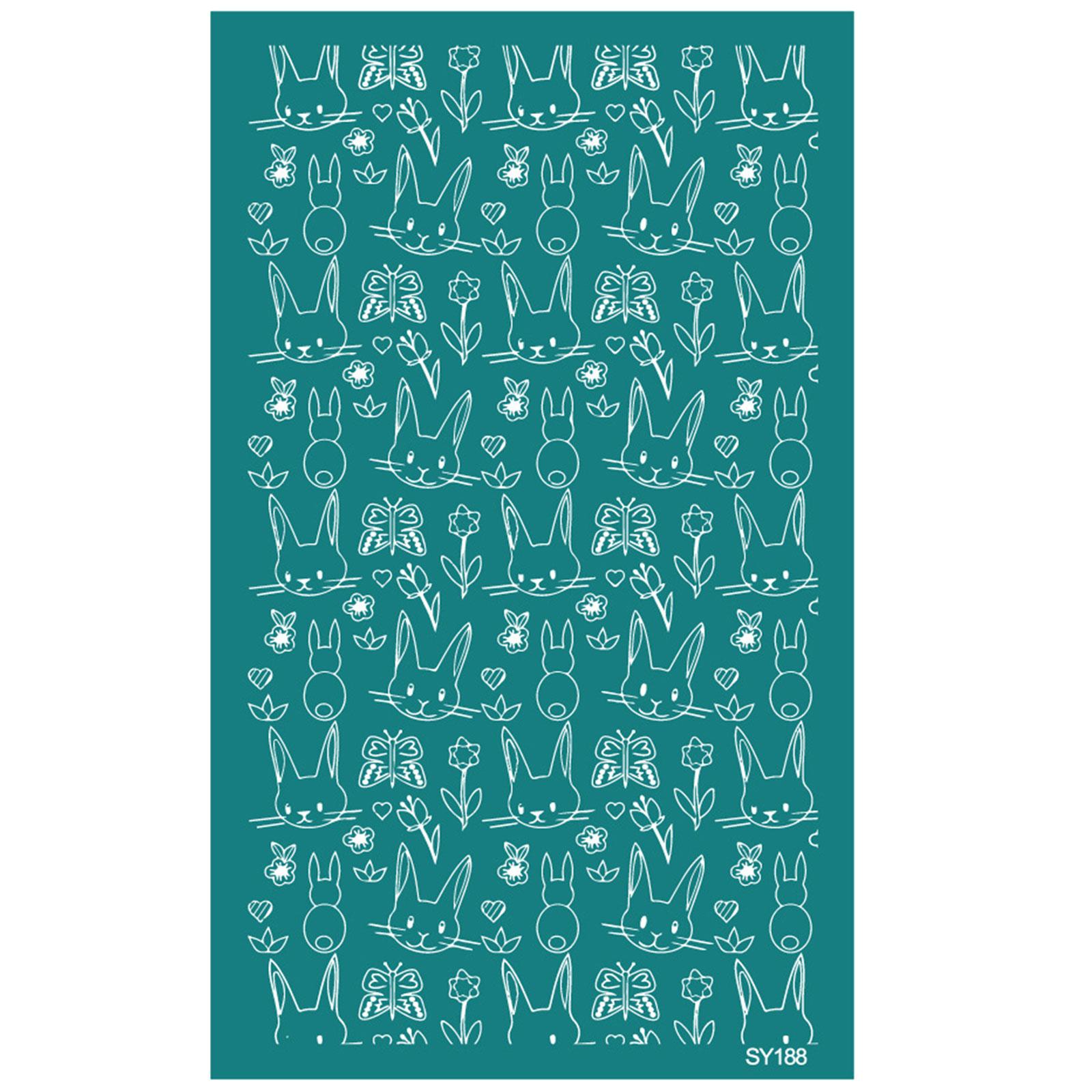 

Rabbits Eggshell Silk Screen Stencils 6.3x4Inch Washable Silkscreen Print Stencils for Clay Earrings Jewelry Making B