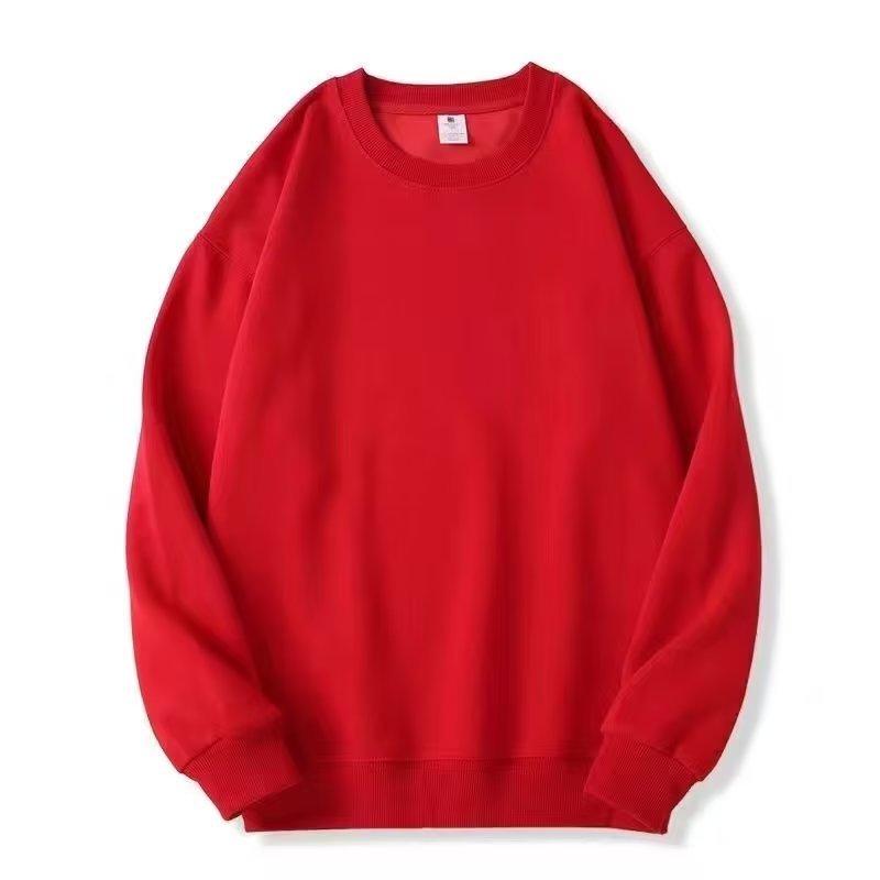Autumn and Winter Men's and Women's New Sweater Women's Top Solid Color Round Neck Men's Jacket Long Sleeve Blank Sweater Wholesale Print