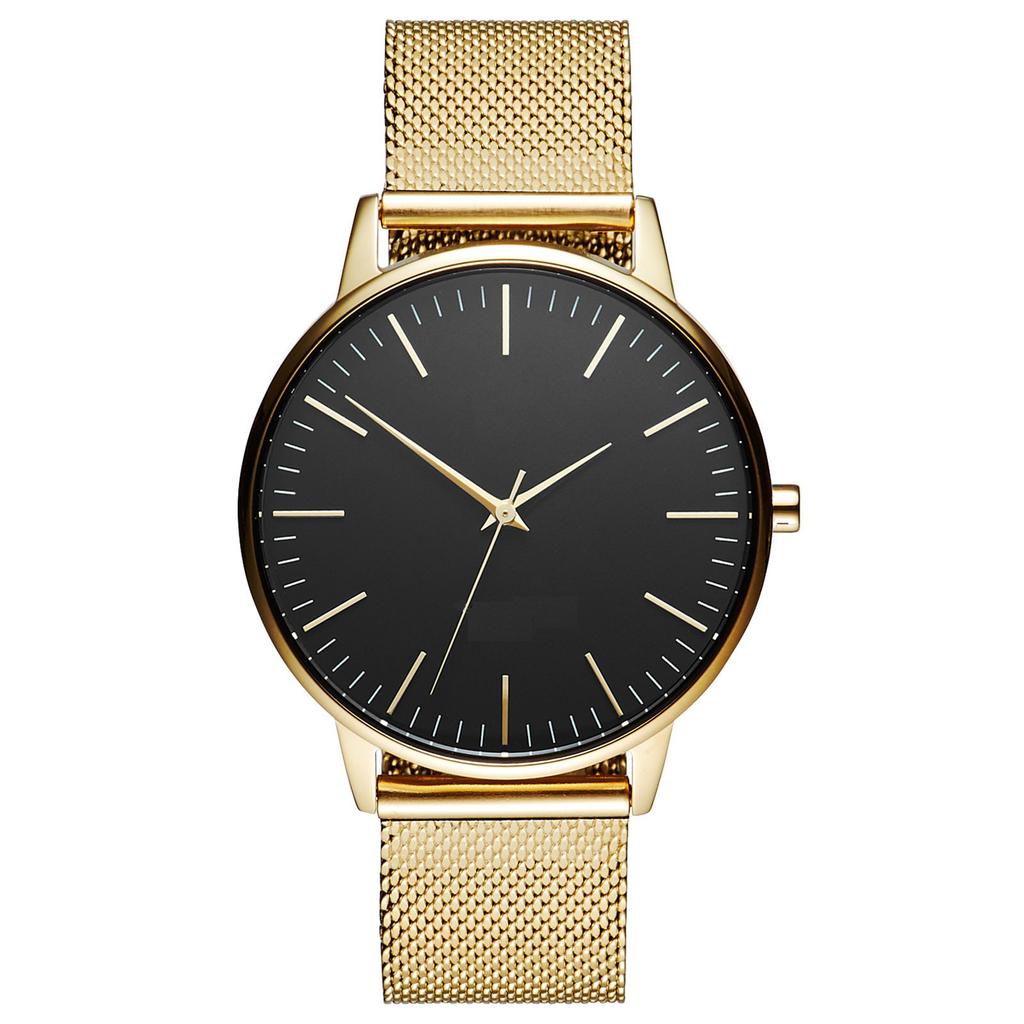 Trend Fashion Metal Mesh Belt Quartz Watch Mv Watch Business Leisure Ultra-Thin Watch Can Be Small Correction Label
