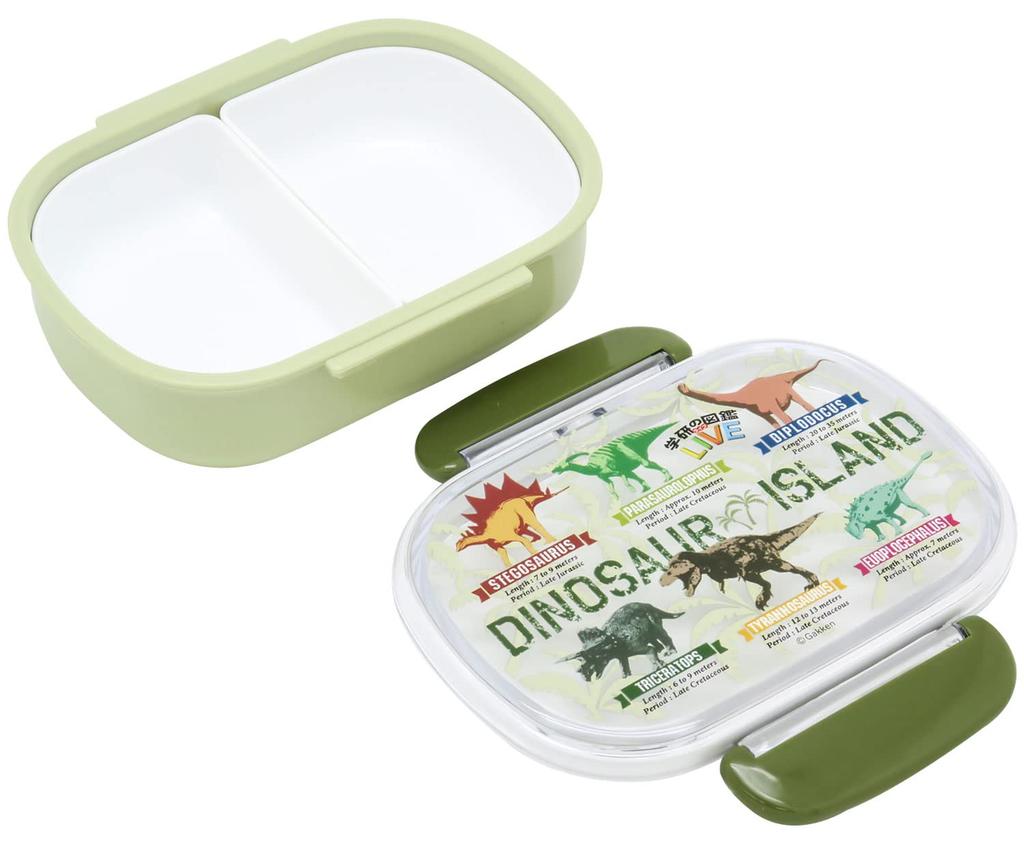 OSK Bento Box, Gakken's Illustrated LIVE Lunch Box, 360ml [Includes Inner Box, Locking Feature, Microwave-Safe with Lid Removed], Made In Japan,