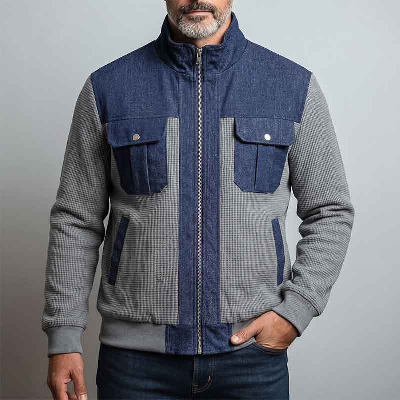 Mens Autumn American Style Versatile Lapel Jacket Casual Outerwear Fashion Workwear M