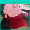 Cute Baseball Red Hat With Embroidery Ideal For Spring Outfits For Women