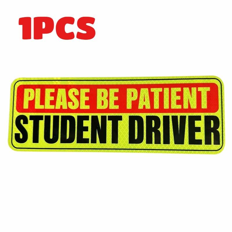 Fahrschüler Magnet für Auto Aufkleber für Fahranfänger Sicherheitswarnung Reflektierender Aufkleber für Fahranfänger Bitte Geduld Fahrschüler 1/3P