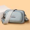 New Style of Women's Crossbody Bag Soft Leather Versatile Mother's Mobile Phone Fashionable One-shoulder Round Bag