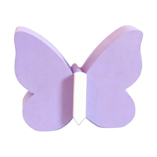 Wooden Butterfly Sign Pink Purple Yellow Butterfly Block Sign
