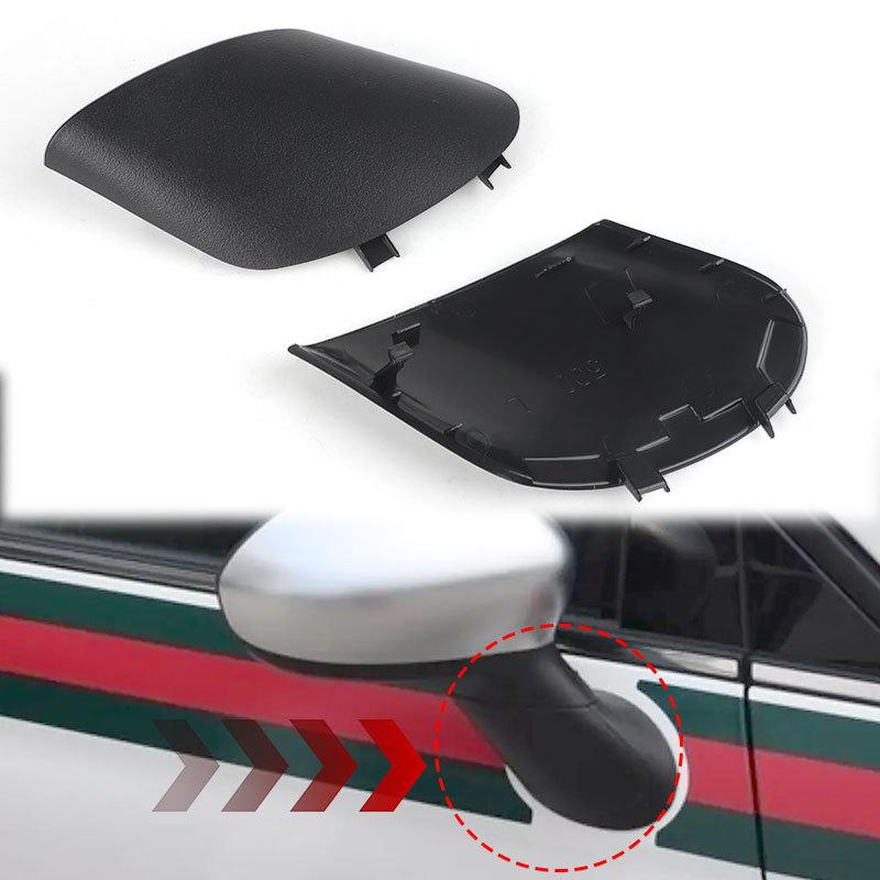 735450654 735450655 Left & Right Rearview Mirror Cover Arm Stem Cover Stem Cap Trim For Fiat 500 2012 2013 2014 2015 2016 2017