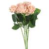 Silikonowa Gałązka Róży Sztuczne Kwiaty Dekoracje do Wazonu 44 cm - Szampan